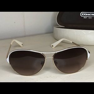 Coach Brown and White Sunglasses